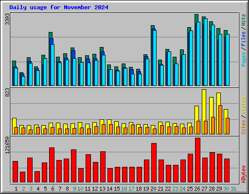 Daily usage for November 2024