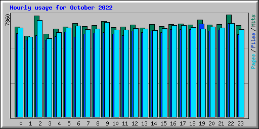 Hourly usage for October 2022
