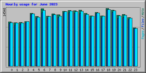 Hourly usage for June 2023